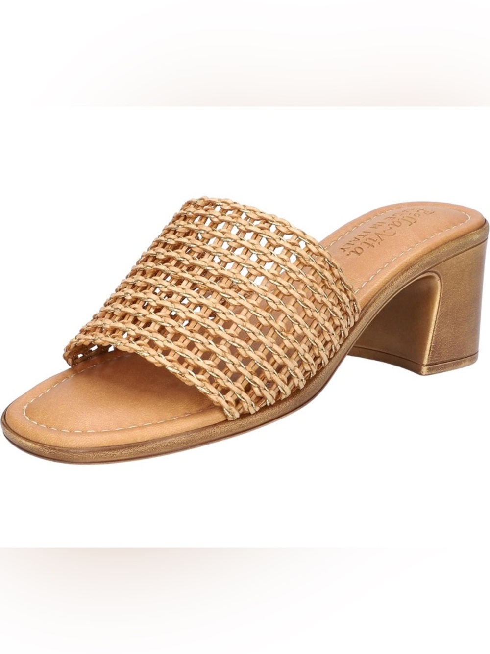 Bella Vita Women's Eni-italy Heels Sandals Braided Block Chunky Woven Mules